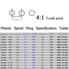 棘50pcプラスチックスパイラルリングA4接着剤シングルワイヤ46ホールルーズリーフバインディングスプリングPVCスネークリングルーズリーフバインダーオフィス用品