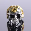 Baosheng elektronische sieraden Masonic Skull Ring Gothic mystiek glorie herenring