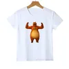 T-shirts Enfants T-shirt Soleil Grizzy Ours Imprimé Animal T-shirt Garçons Noël Lemmings T-shirt Camisetas Tops 230626