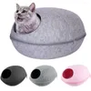 Lits pour chat fournitures pour animaux de compagnie maison avec coussin tapis à gratter grotte petit chien lit chaton feutre