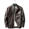 Motorcycle Apparel Autumn Thin Leather Jacket Short Men's PU Youth Self-cultivation Clothing