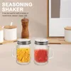 Geschirr-Sets, 2 Stück, Sprinkler, Gewürzbehälter für die Küche, Pfefferflaschen, Einmachglas-Shaker, Gadgets, Salzstreuer aus Glas, Gewürz-BBQ-Mini-Gläser