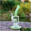 Smoking Pipes 4 Colors Dome Perc Thick Glass Bong Hookahs Wheel Filter Heady Oil Dab Rigs 14Female Joint Bongs Birdcage Percolator S Dhwhj