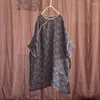 Blouses pour femmes femmes ample Ramie Blouse dames Vintage imprimé chemise hauts femme 2023 imprimer été mince longue