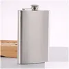 Höftkolvar rostfritt stålficka mini flask alkohol whisky spritskruv lock 4/10/18 oz utomhus bärbara vinflaskor vf1322 drop d dhjwn