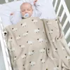 Blankets Swaddling Baby Blankets born Swaddle Wrap 100*80 CM Cotton Knitted Infant Kids Stroller Bedding Quilt Super Soft Children's Accessories 230626