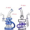 Bongo de vidro rosa Recycler Dab Rigs Hookahs Shisha tubulação de água de vidro bongos de água de vidro acessórios para fumar copo