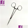 Sourcils Outils Pochoirs Gros- 1 Pcs Pêche 12.5Cm En Acier Inoxydable Pointe Droite Hemostat Pinces De Verrouillage Forceps Beauté Maquillage Dhjod