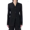 Costumes pour femmes femmes costume manteau 2023 printemps mode coréenne simple boutonnage veste haute qualité grand nom haut à manches longues
