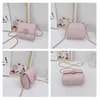 Handbags Fashion Heart Baby Girls Small Shoulder Bags Kids Coin Purse Accessories Handbags Lovely Children's Mini Square Messenger Bag 230626