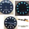 Kits 29mm Acessórios de relógios modificados Disque a gelo azul luminosa adequada para 2824/2836/8215/2813 Revista de movimento Calendar Sub Subspers