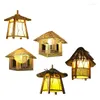 Lampes suspendues Petite Maison Lustre En Bambou Art Rétro Restaurant Sud-Est Asiatique Style Ancien Salon De Thé Lampe