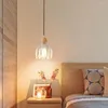 Pendant Lamps Modern Japanese-style Log Chandelier Bedroom Bedside Lamp Front Porch Bar Corridor Retro Simple Single-head