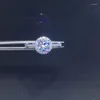 Anelli a grappolo S925 Anello in argento sterling 1ct Forma rotonda Moissanite Diamante Superato Ispezione qualificata D Colore VVS1 Gioielli di lusso da donna