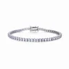 Designer Sieraden Hip Hop Ketting Iced Out Certified Classic Tennis Bracelet 4mm Moissanite Diamond 925 Sterling Silver Mens Tennis Bracelet