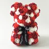 Getrocknete Blumen, gemischte Farben, 25 cm, Rosenbär, Valentinstagsgeschenke, Hochzeitsdekoration, romantischer handgefertigter Rosenblumen-Teddybär 230627