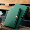 A5 A6 Light luxury office Business High-grade Meeting Loose Leaf Binder Spiral Notebook 6 Hole Metal buckle Diary planner Agenda 220711