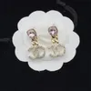 2023 varumärke Crystal CC örhänge lyx S925 silver nål diamantörhänge klassiska modedesigner örhängen för kvinnor smycken