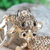 Keychains Cute Calf Cow Crystal Rhinestone Charm Pendant Purse Bag Car Key Ring Chain Creative Wedding Party Christmas Gift