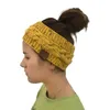 Nieuwe Vrouwen Hoeden Mode Bohemen Winter Warm Gebreide Hoofdband Haaraccessoires Vrouwen CC Wol Brede Haarband Stretch Effen Haarband Hoofddeksels