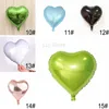 18 Zoll herzförmiger Aluminiumfolienballon Hochzeitsfeier Dekoration Einfarbige Luftballons Valentinstag Kindergeburtstag Dekor TH0472