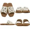 Designer damessandalen en -slippers Woody platte antislip casual kruisgeweven letterschoenen