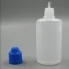 Frascos conta-gotas de plástico de alta qualidade 1000PCS 60ML com tampas e pontas à prova de crianças Seguro E cig Squeeze Bottle mamilo longo Ihcxb