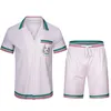 Korte mouwen + shorts Geruit overhemd Trainingspak Heren en Dames Maat M-3XL AES21