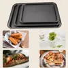 BBQ Narzędzia Akcesoria Non Stick Pizza Pizza Morka Pieczak Bakeware Kitchen pieczenie węglowy stalowa taca na płycie prostokąta 230627