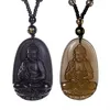 Hanger Kettingen Druzy Kraal Chinese Zodiacl Obsidiaan Haan Bruin En Zwart Clr Guanyin Hoofd Hangers Overgeladen Ketting Boeddha