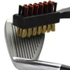 Andra golfprodukter 1 PC Club Brush Groove Cleaner Dual -Sided Tools Portable Metal Lightweight Nylon Accessories for Iron Balls Shoes Gift 230627