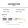 26% de réduction en gros de lunettes de soleil lunettes de soleil carrées sans monture vintage femmes hommes marque de luxe designer populaire voyage conduite métal tête de léopard lunettes de soleil UV400