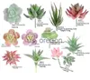 Objets décoratifs Figurines 12pcsset Succulentes Artificielles Faux Faux Fleurs Mini PVC Simulé Plantes Florales Artisanat Home Office Decor