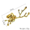 Towel Rings 4PCS Plum Blossom Metal Napkin Christmas Gold Color Buckles Holder for Home Dinning Room el Table Decor 230627