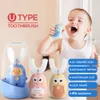 Toothbrush AZDENT 212Years Old U 360 Degrees Children Sonic Electric Cartoon Pattern USB Charger Silicone Kids Tooth Brush 230627