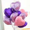 18 Zoll herzförmiger Aluminiumfolienballon Hochzeitsfeier Dekoration Einfarbige Luftballons Valentinstag Kindergeburtstag Dekor TH0472