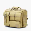 Multifunktionspåsar Militär Tactical Molle System Messenger Shoulder Bag 15,6 tum Laptop Påsar Handväskor Portfölj utomhus kamerapåse SatchelShkd230627