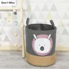 Baskets Collapsible Laundry Basket Cartoon Rabbit Storage Baskets Large Waterproof Linen Cloth Home Toy Clothes Storage Barrel Organizer