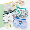 Bragas 4 unids / lote Calzoncillos para niños Ropa interior de algodón Pantalones cortos de dibujos animados Patineta de fútbol Ropa interior para niños Panti Boxers para niños 230626