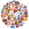 50pcs-Pack Halloween Stickers Waterproof Stickers för vattenflaska Laptop Car Planer Scrapbooking Phone Mac Garderob Dörrvägg Tablettdekaler