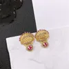 Double Lletter C Stud Femme Boucles D'oreilles De Luxe Designer Hoop Boucle D'oreille Ccity Bijoux Femmes Perle Ohrringe 342544