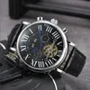 Reloj de moda para hombre, reloj esqueleto Tourbillon, reloj automático mecánico de cuerda manual, relojes clásicos naturales, negocios para caballeros