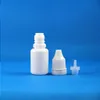 100 set/lot 10ml (1/3 oz) plastik damlalık beyaz şişeler kurcalanma kanıtı belirgin kapaklar uzun ince uçlar ldpe e buhar kütle sıvı 10 ml llhlu