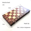 Schachspiele, 44 cm, Holzschach, Dame, Backgammon, 3-in-1-Set, zusammenklappbares magnetisches Schachbrett, elegantes Design, professionell für Match Home Family 230626