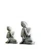장식 개체 인형 수 지 공예 부처님 촛대 장식 빈티지 크리 에이 티브 복도 선 중국 스타일 홈 장식 230626