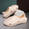 Toe Sandals Men's Closed Paltform 2023 Summer Light Roft Sole Eva Breattable Slides Shoes For Men Outdoor Non-Slip Casual 4363