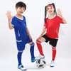 Conjuntos de roupas meninos camisas de futebol agasalho de futebol crianças uniformes esportivos kits de roupas esportivas para crianças meninas camisa de futebol em branco terno 230626