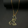 Pendant Necklaces Trendy Lovely Giraffe Parent-child Necklace Stainless Steel Jewelry Gift For Mother Wholesale YP8631