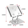 Tablettenhalterung Wärme Ableitungsdissipation rotatable einstellbare Aluminiumlegierung Desktop Tablet Stand Telefonhalter L230619