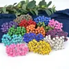 Decorative Flowers 4 Bunches Artificial Berries Mini Fake DIY Foam Plant Christmas Wedding Party Craft Home Decoration Random Color